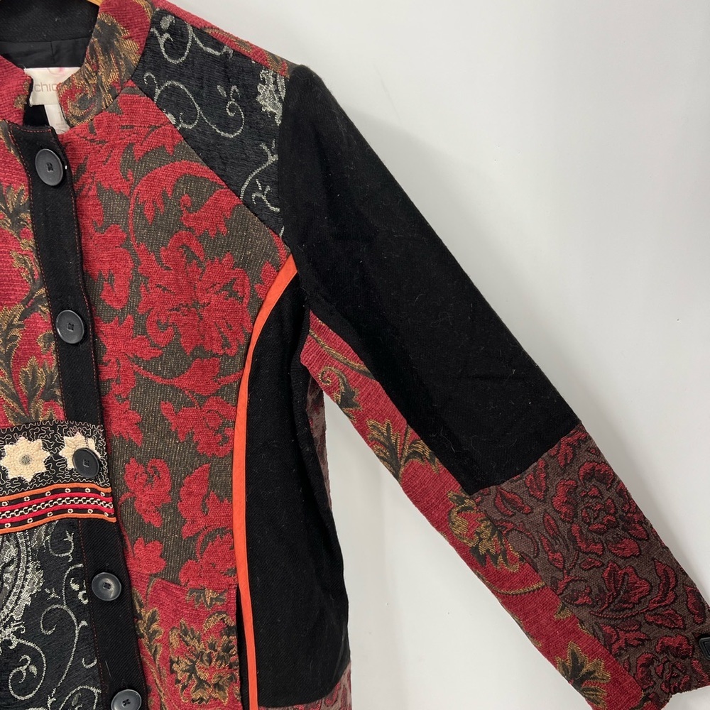 Chicos Patchwork Embroidered Detail Tapestry, Man… - image 4